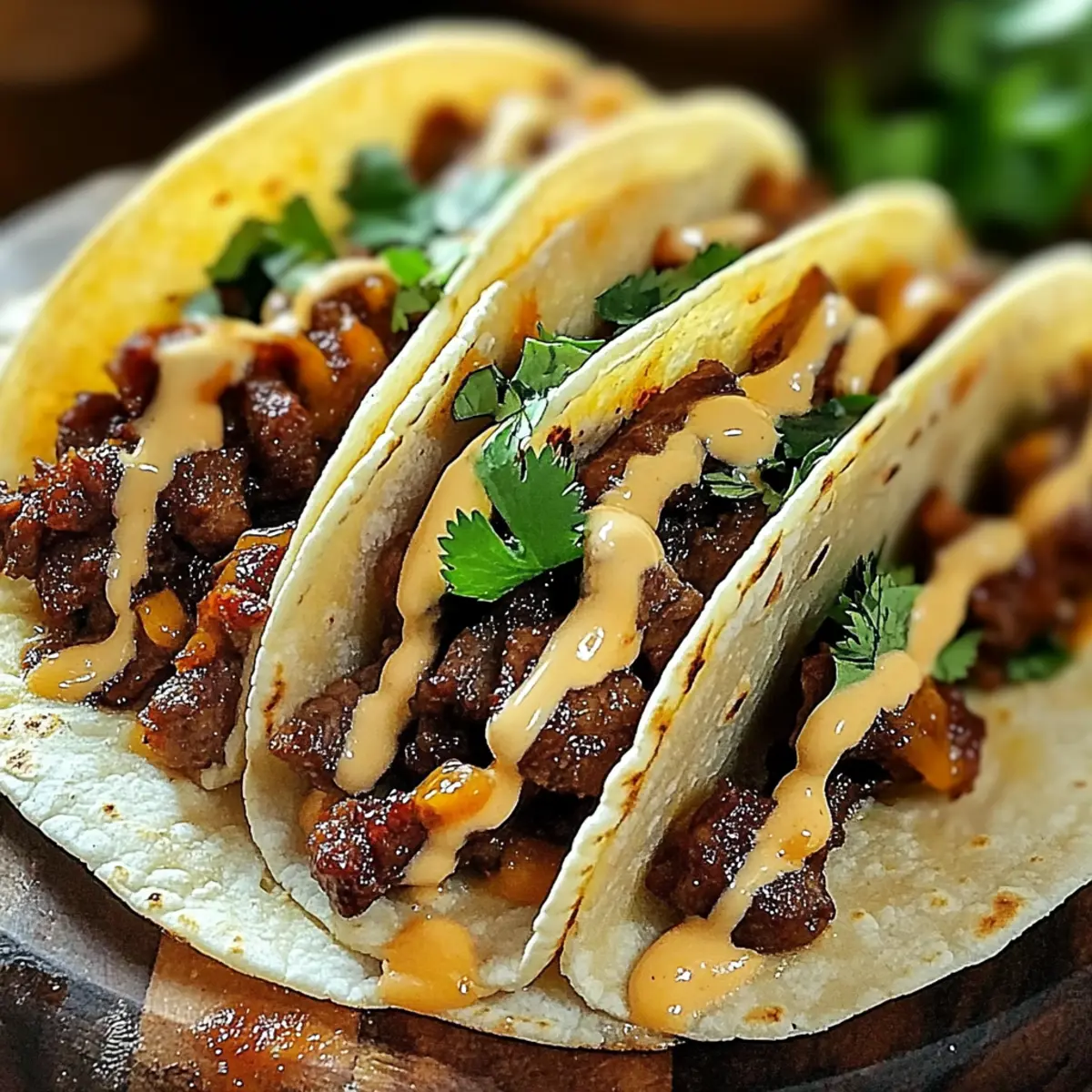 Savory BBQ Beef Tacos with Sweet Garlic Butter Bliss
