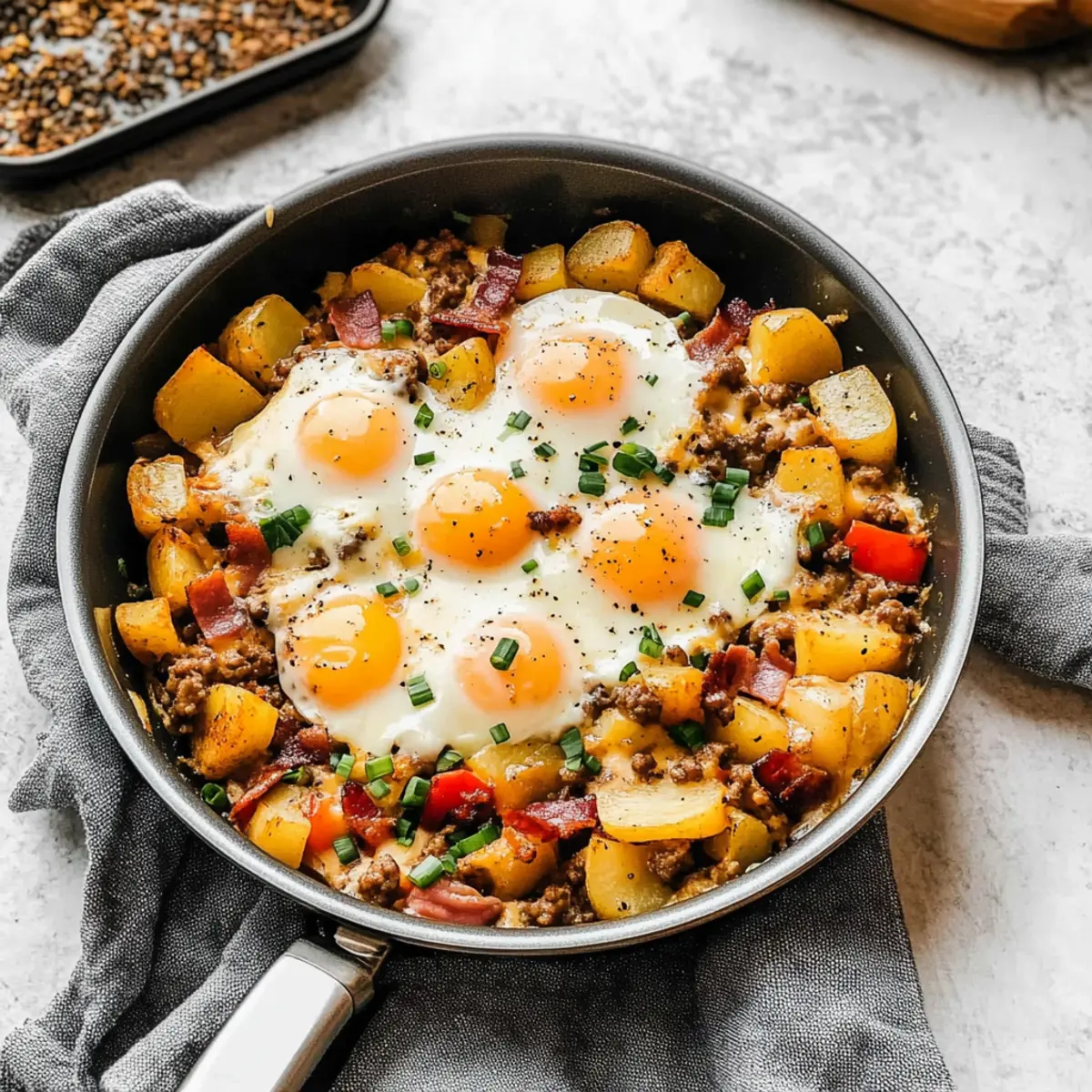 Savor Every Bite: Hearty Breakfast Skillet Delight