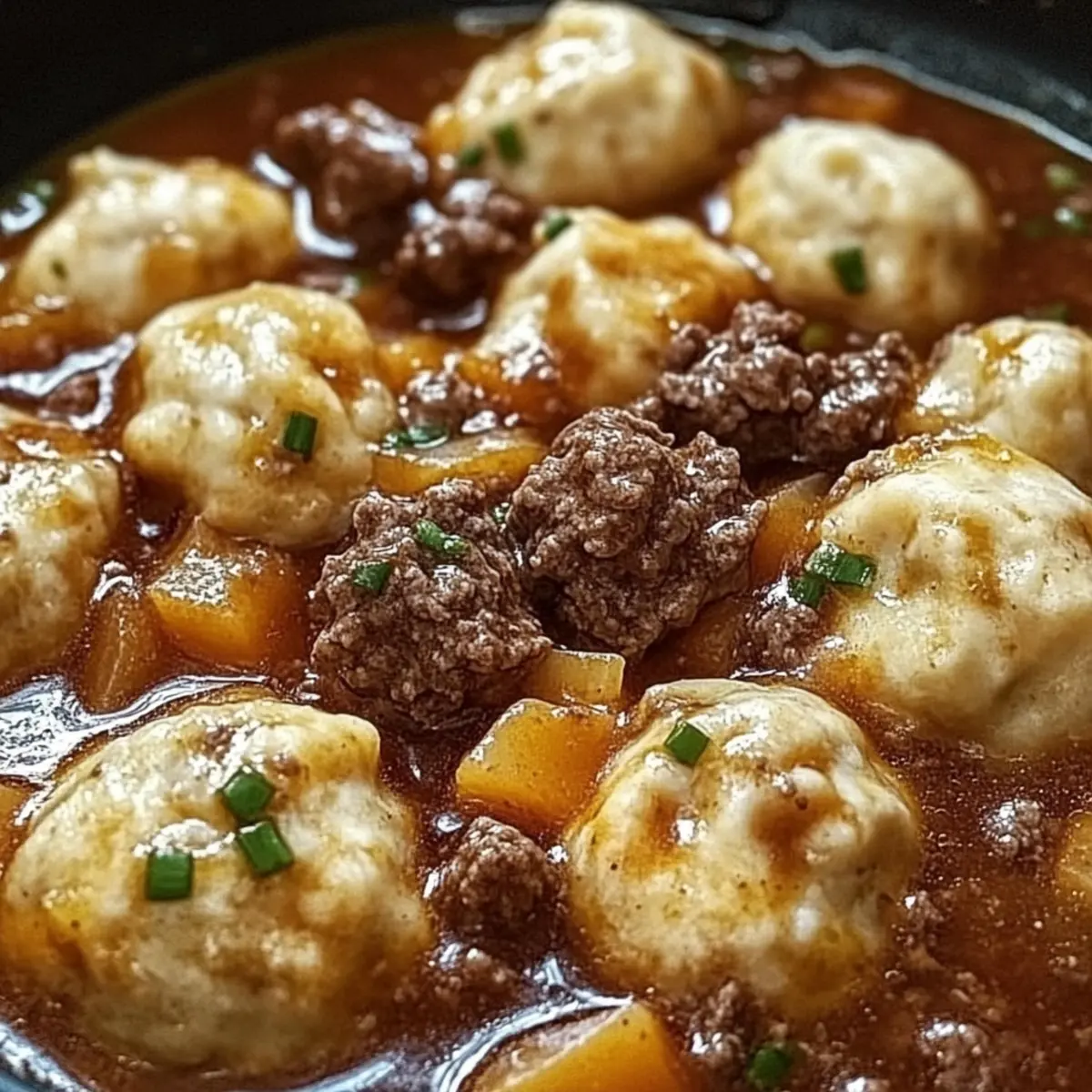 Ground Beef and Dumplings: Cozy Comfort Food Bliss