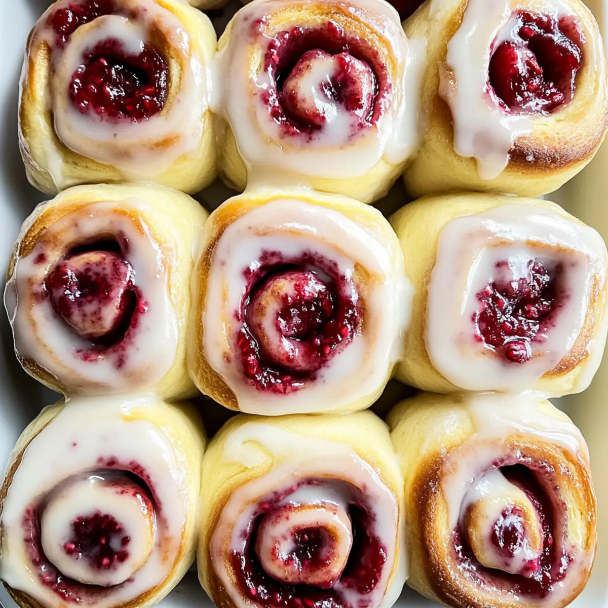 Raspberry Cinnamon Rolls with Lemon Glaze for a Sweet Morning