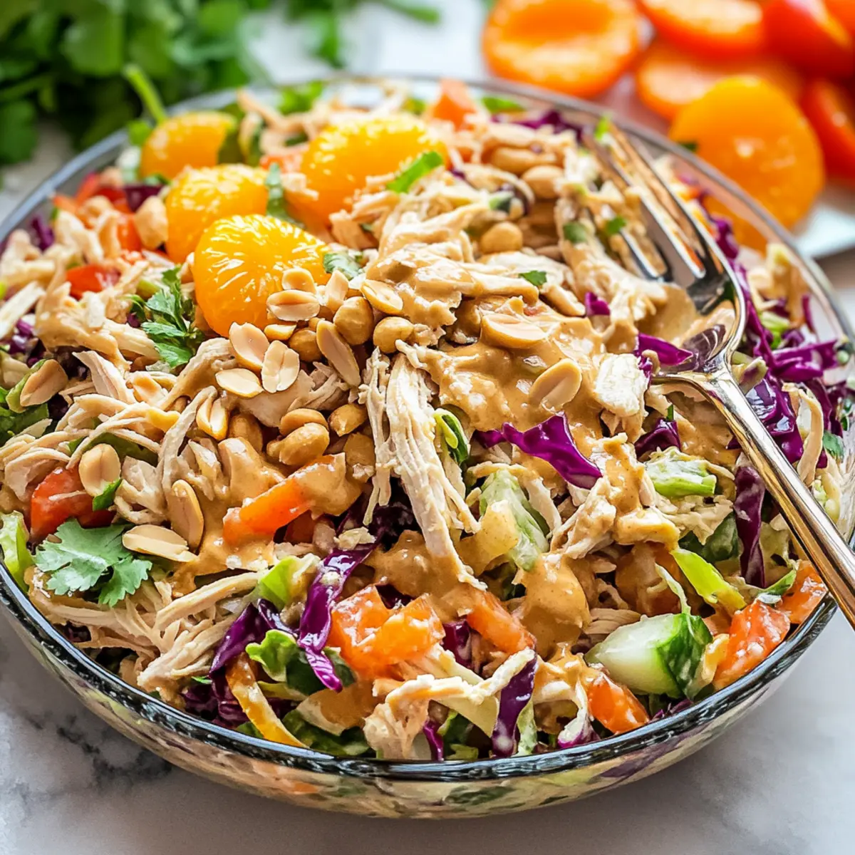Zesty Thai Chicken Salad Packed with Crunchy Freshness
