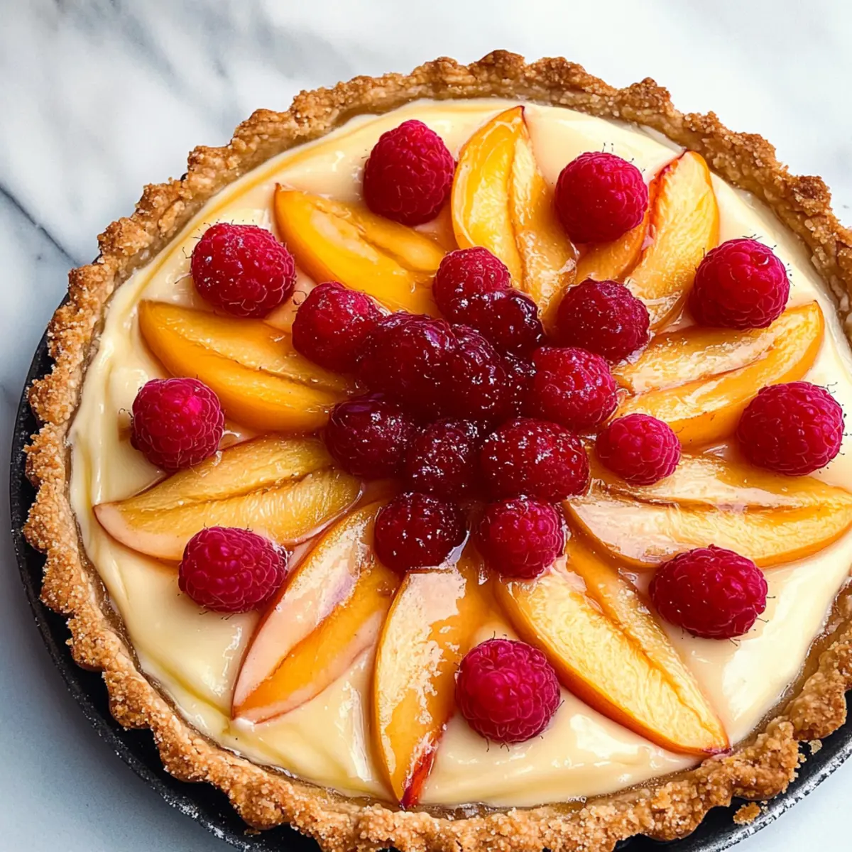 Irresistible White Peach Mascarpone Tart You’ll Adore