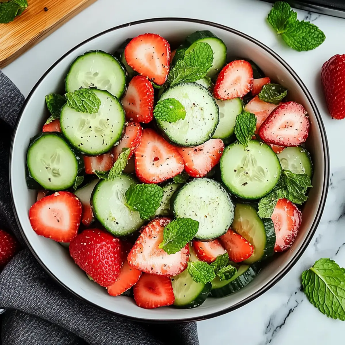 Refreshing Cucumber Strawberry Salad for Summer Bliss
