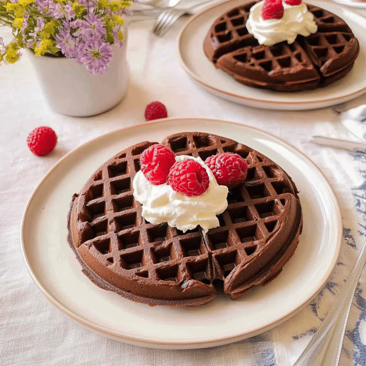 Indulgent Chocolate Waffles: Blissful Breakfast Delight