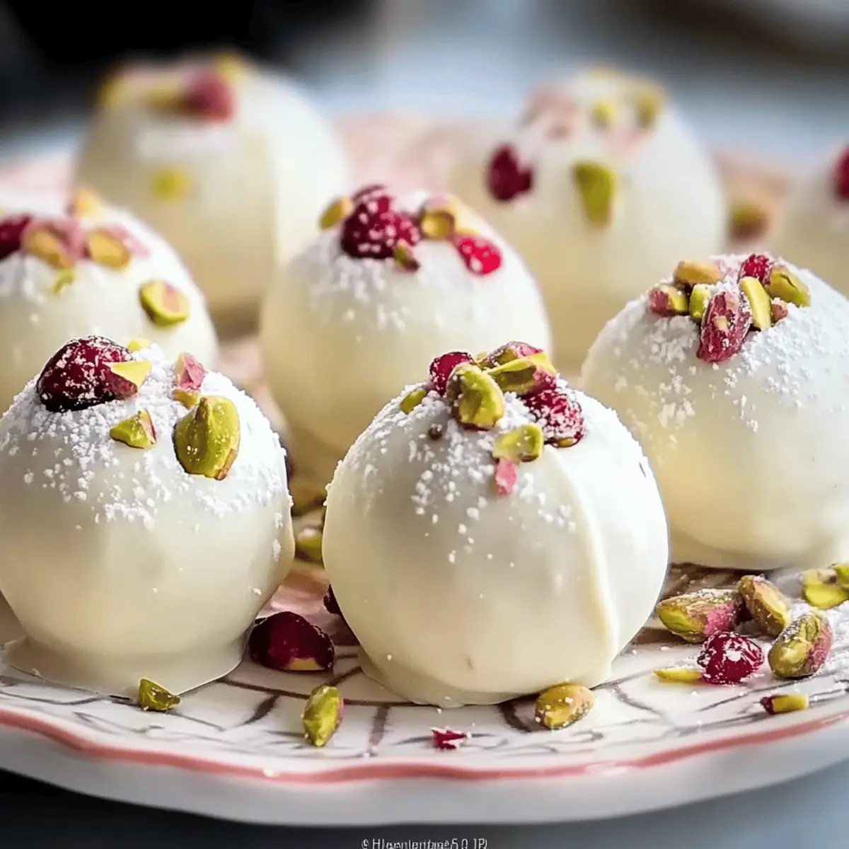Cranberry Pistachio White Chocolate Truffles for Festive Cheer