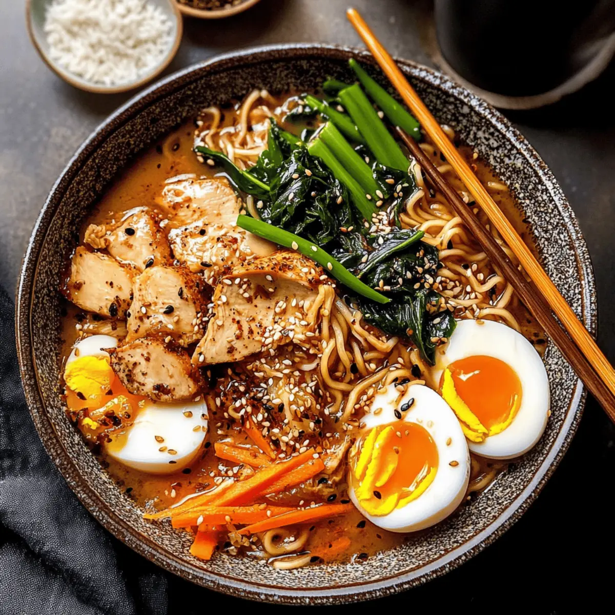 Better For You Chicken and Spinach Ramen to Warm Your Soul