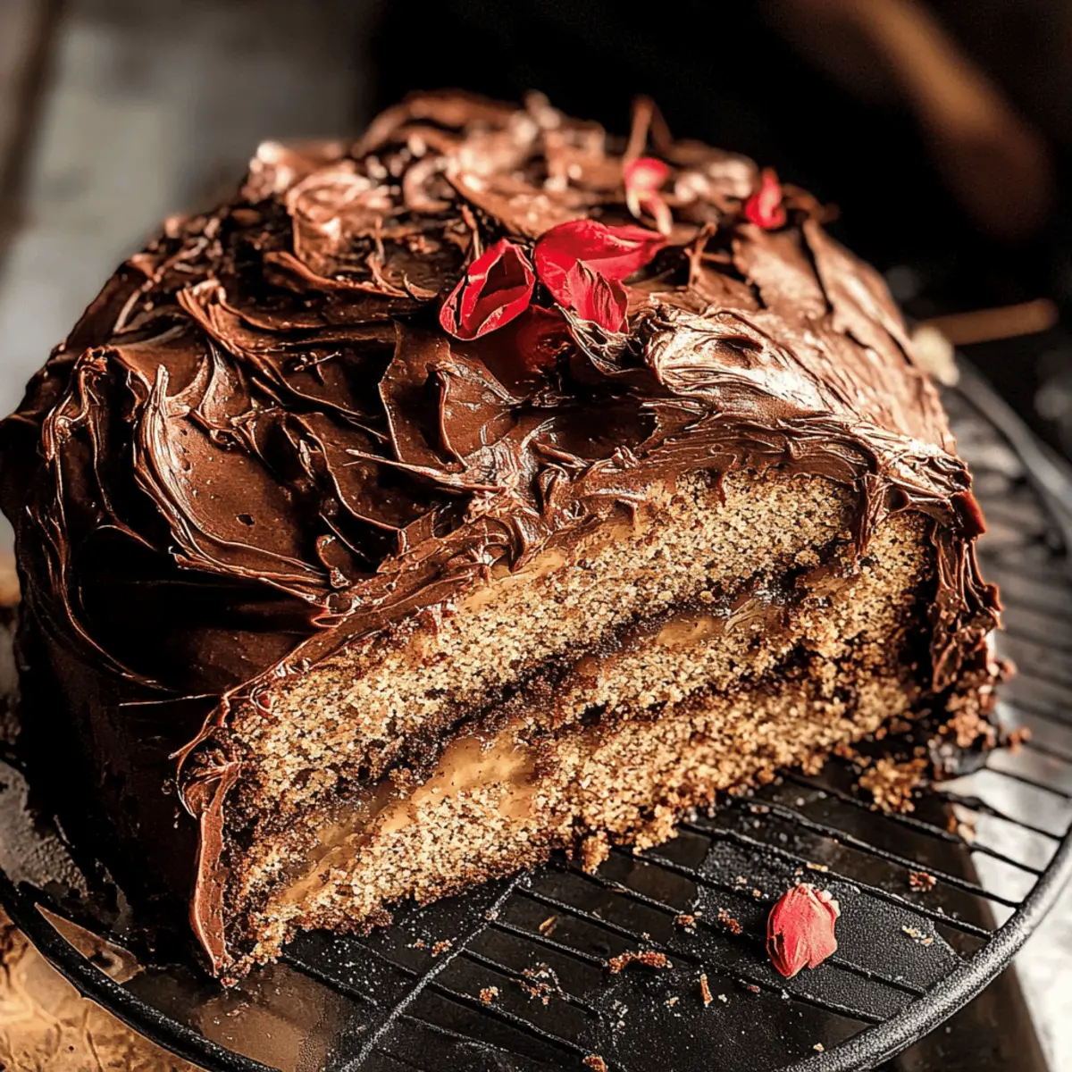 Indulge in Brown Butter Banana Cake with Chocolate Caramel Frosting