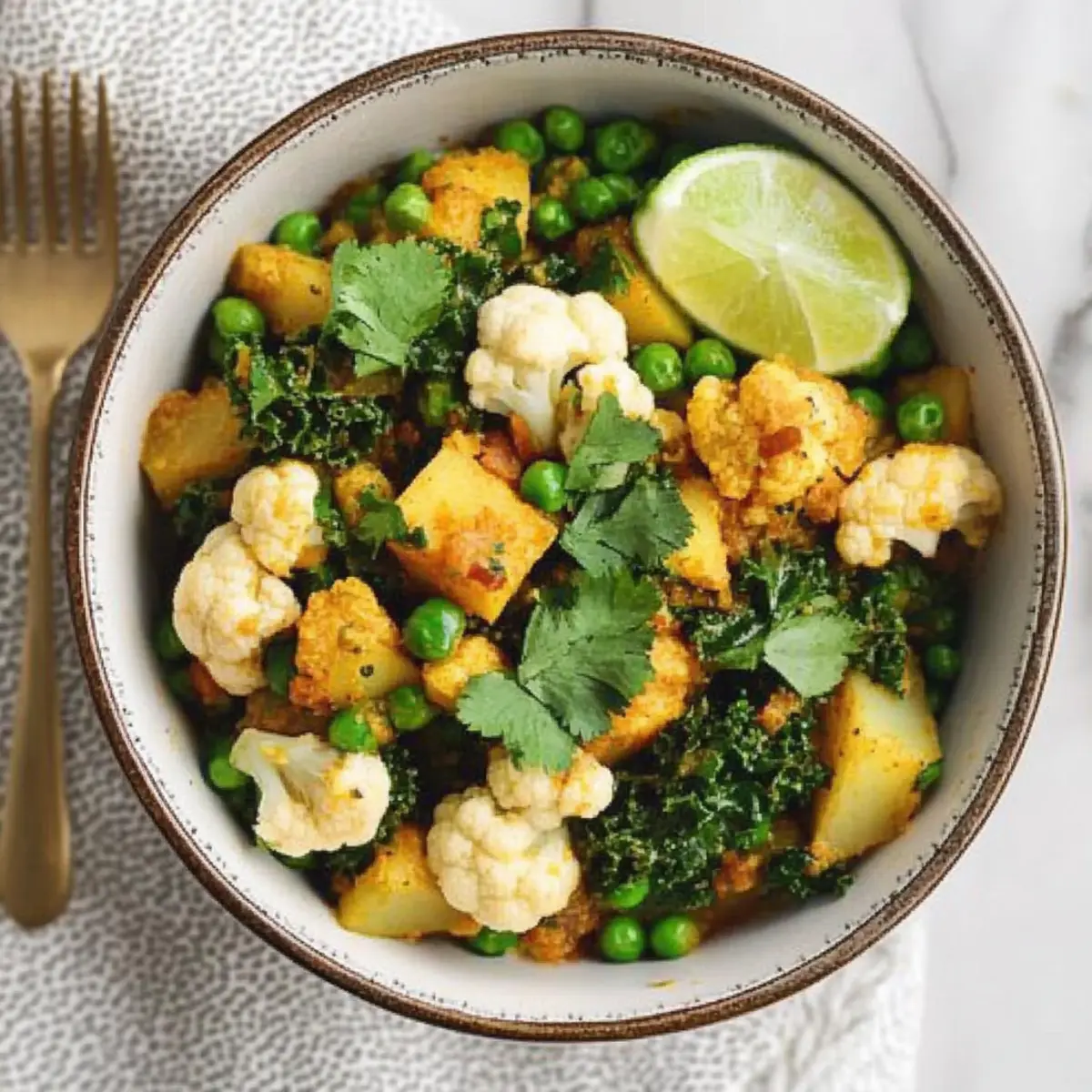 Delicious Aloo Gobi with Peas and Kale for Cozy Nights