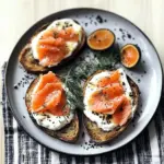 Cheesy Smoked Salmon Toasts