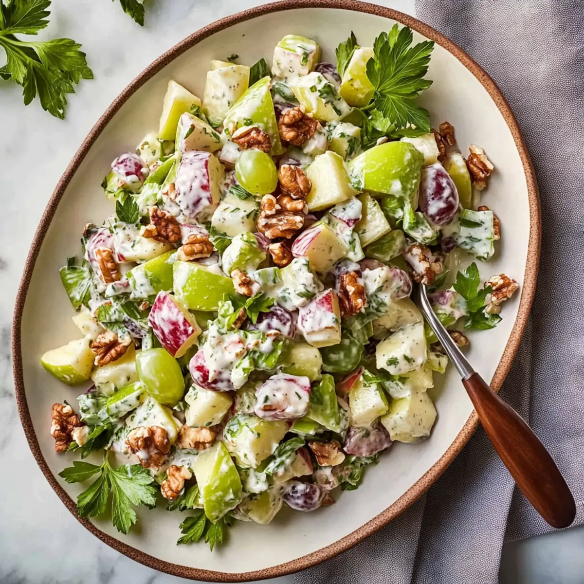 Creamy Waldorf Salad with Greek Yogurt for a Fresh Twist
