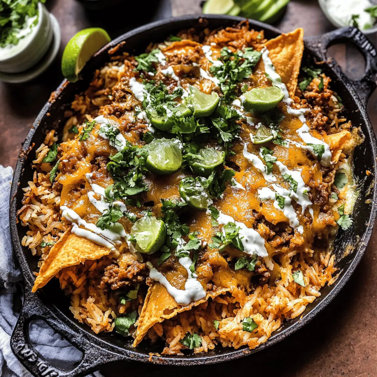 Twice Baked Crispy Cheesy Taco Rice Casserole for Cozy Nights