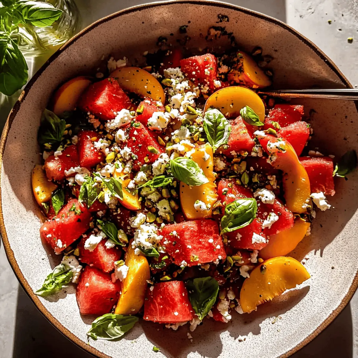 Refreshing Watermelon Peach Salad for a Summer Delight