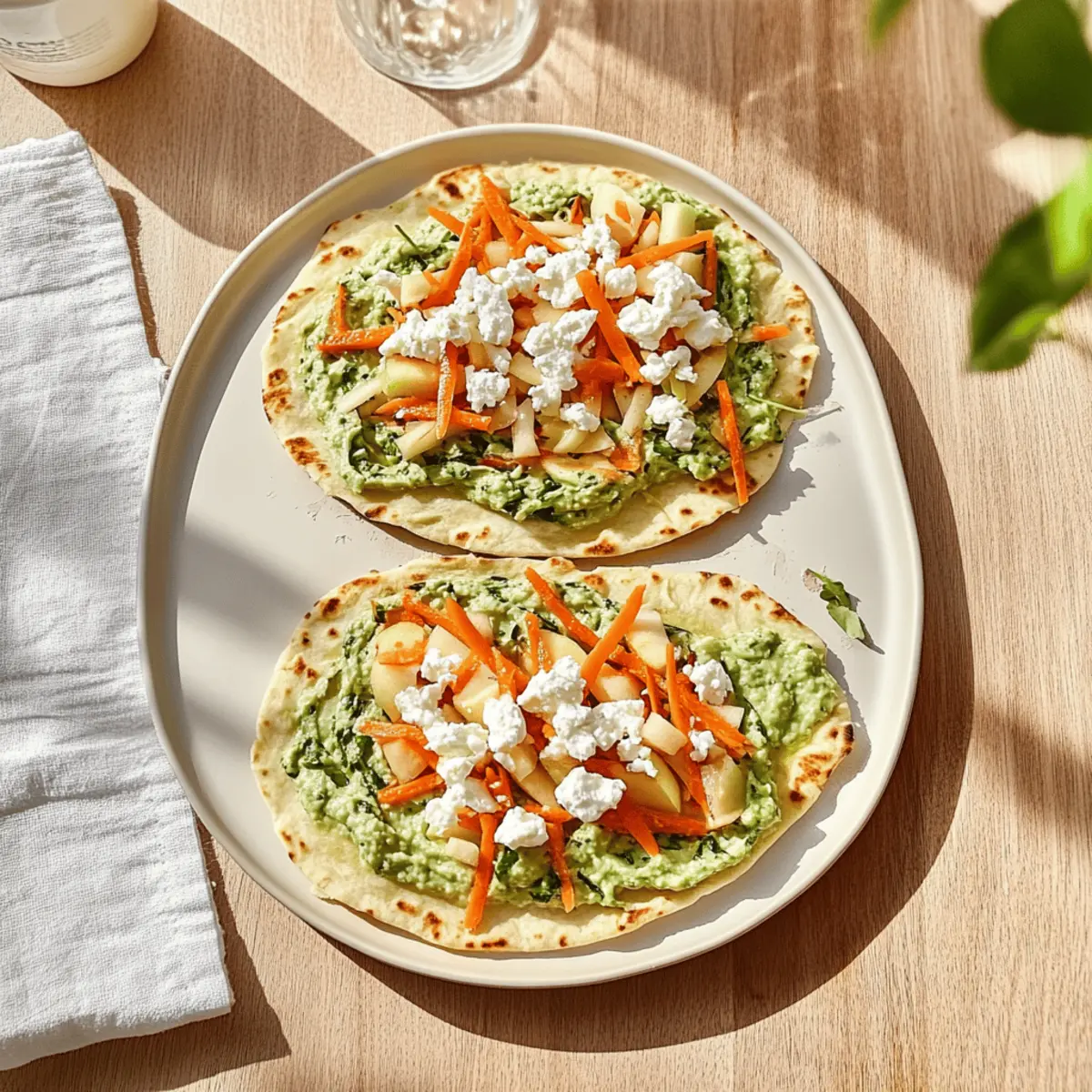 Creamy Houmous & Green Flatbreads for a Fresh Dinner Delight