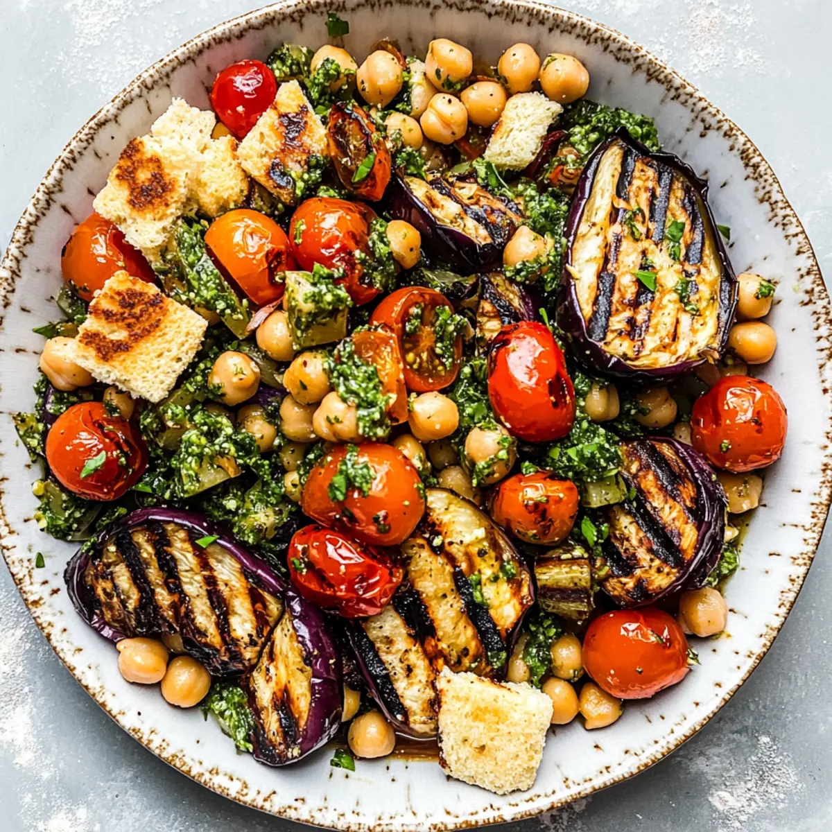 Chickpea Salad with Grilled Vegetables for a Fresh Summer Feast