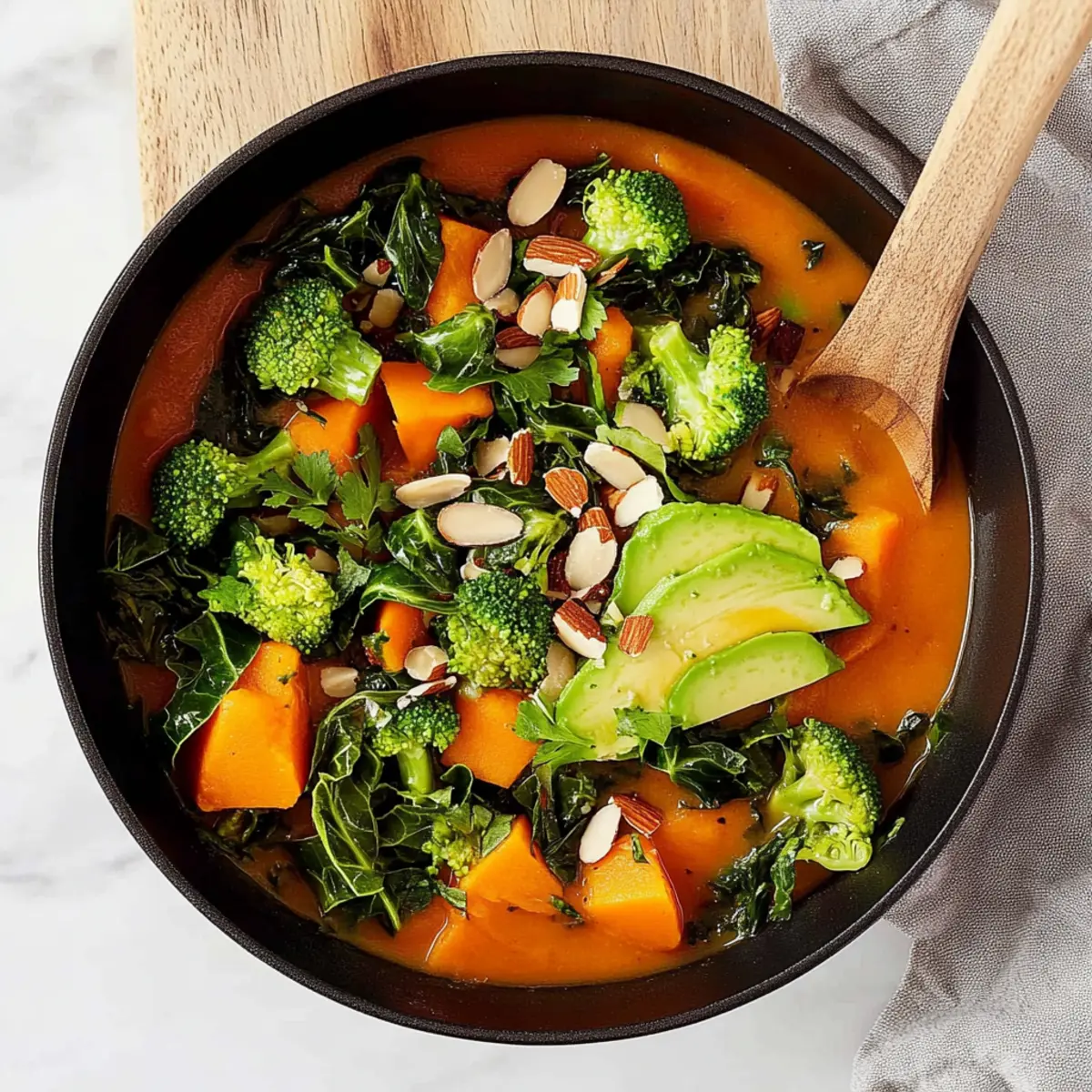 Sustenance Sweet Potato Soup with Almond Butter Bliss