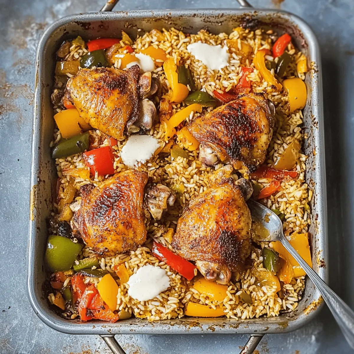 Savory Chicken & Rice Traybake for Effortless Weeknight Dinners
