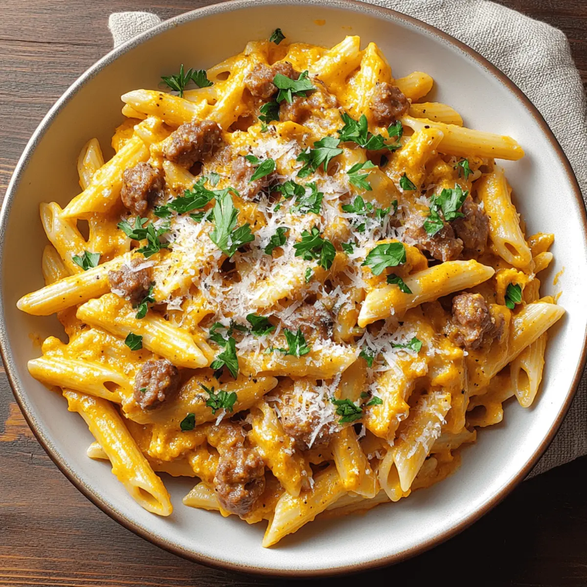 Creamy Pasta with Pumpkin & Sausage: Fall’s Cozy Delight