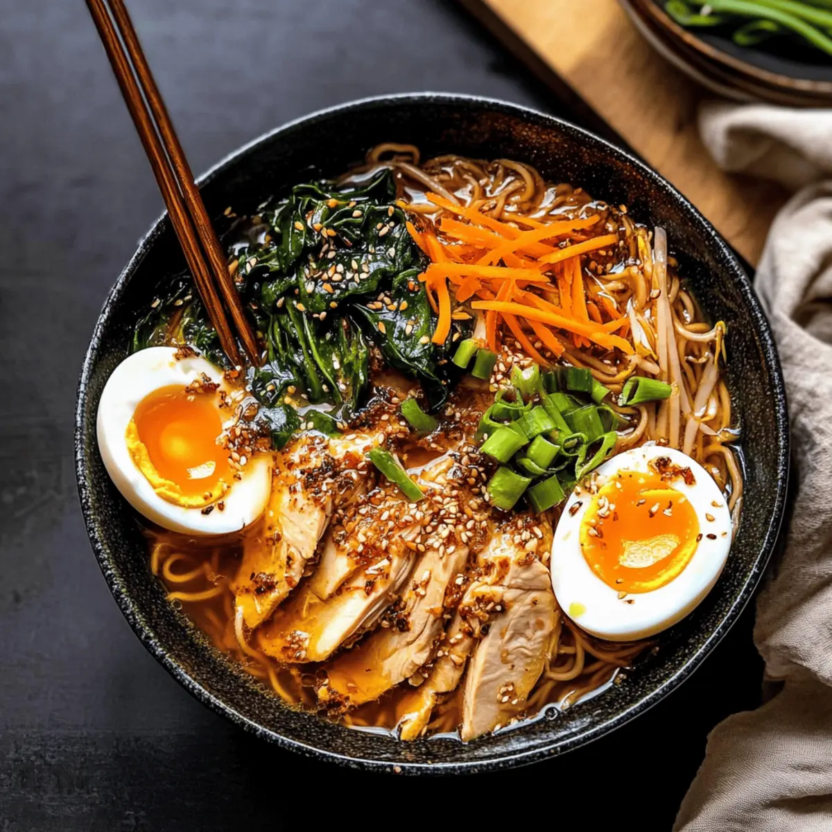 Cozy Chicken and Spinach Ramen for Healthy Comfort Food