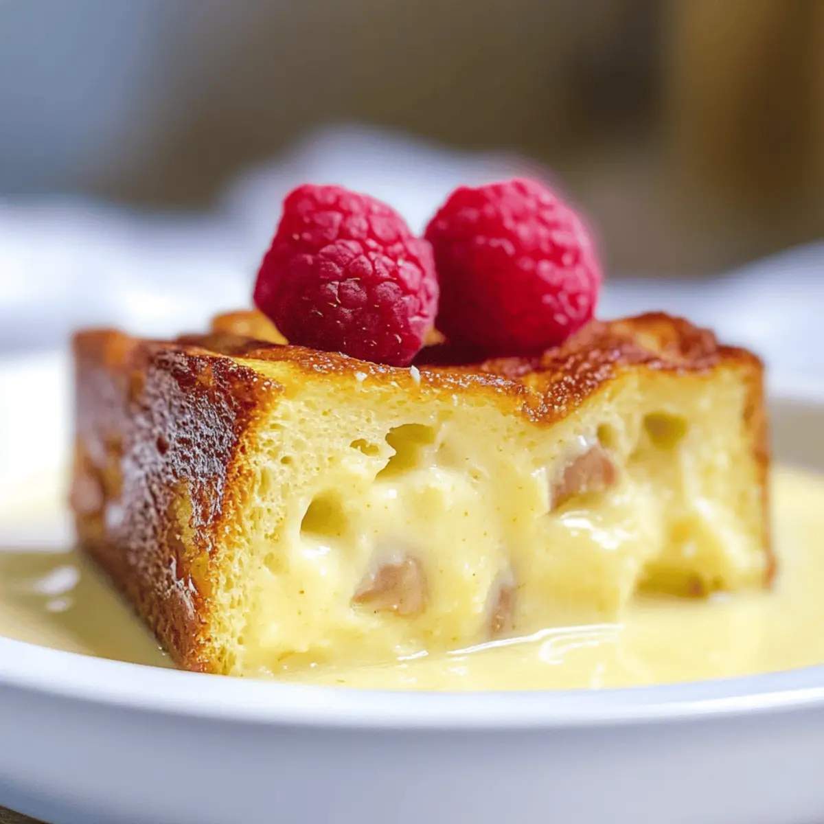 Decadent Custard Bread Pudding with Vanilla Sauce Magic