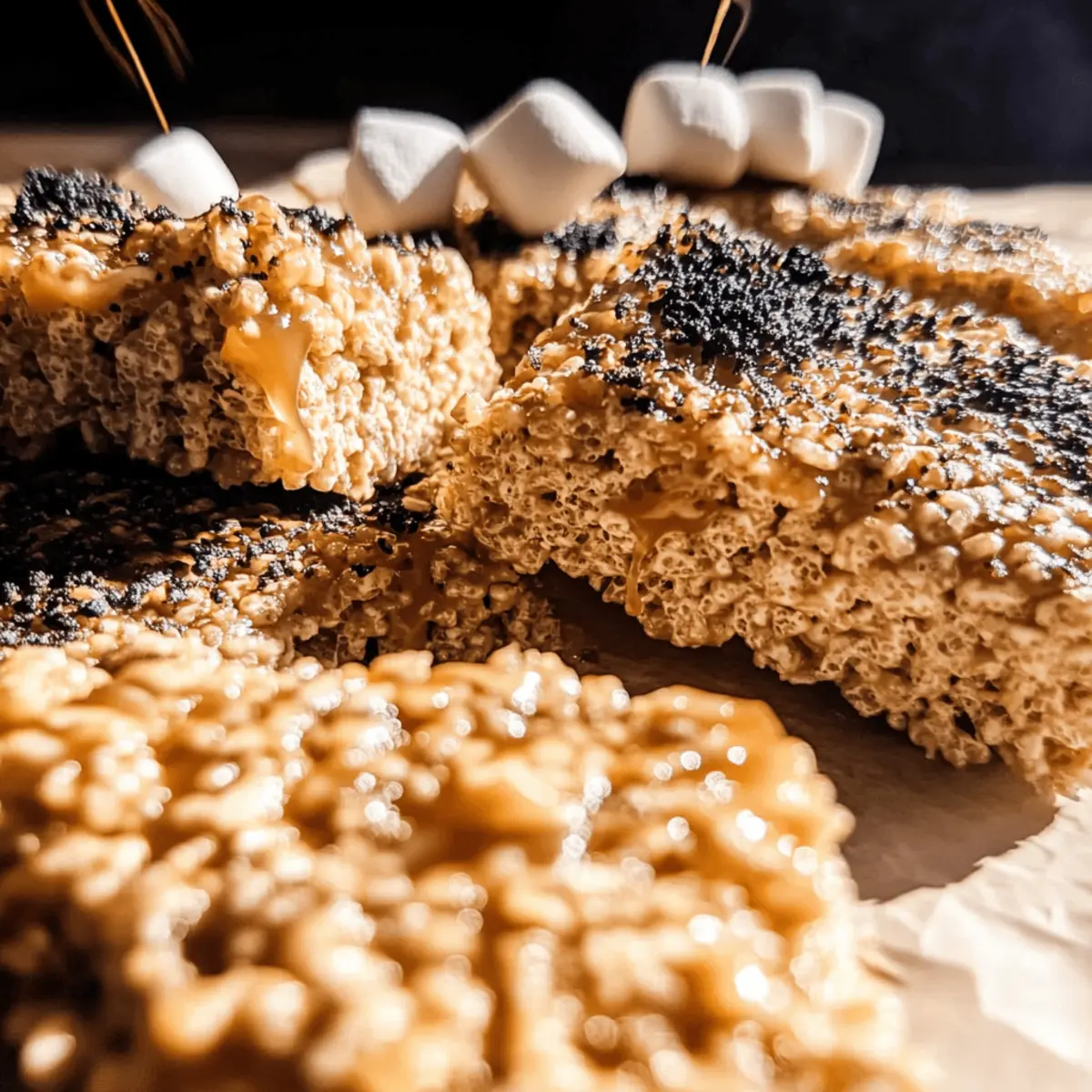 Toasted Marshmallow Caramel Rice Krispie Treats to Indulge In