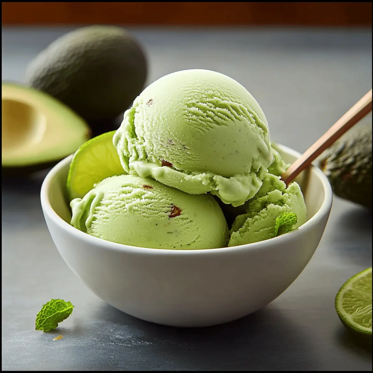 Creamy California Avocado Coconut Ice Cream That's Guilt-Free