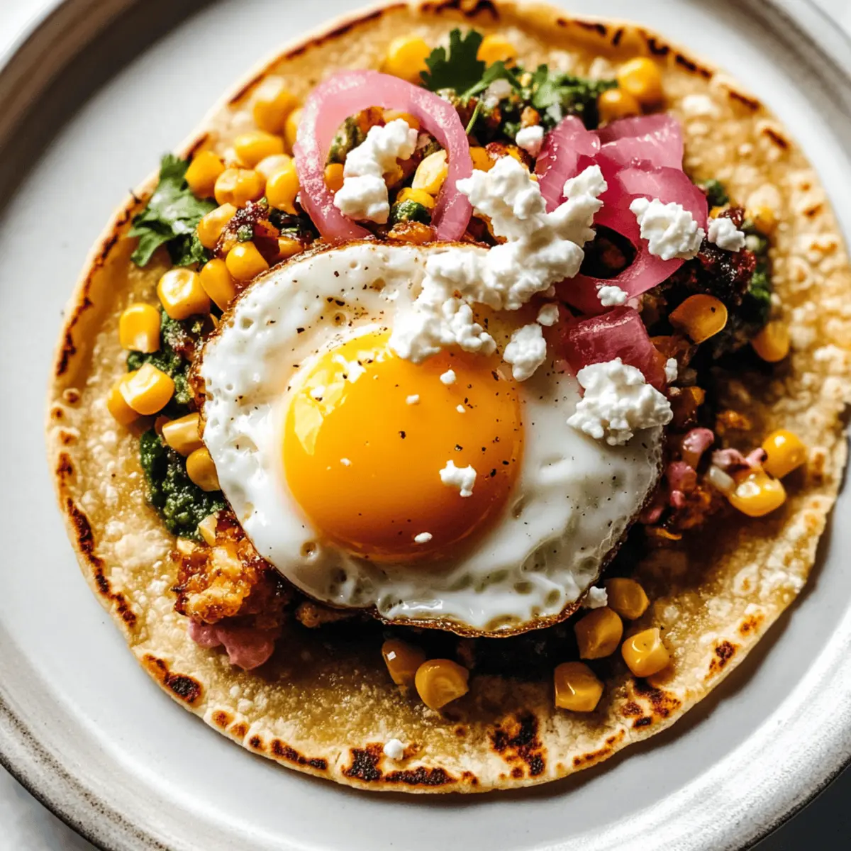 Roasted Corn and Fried Egg Tacos for a Flavorful Breakfast Bliss