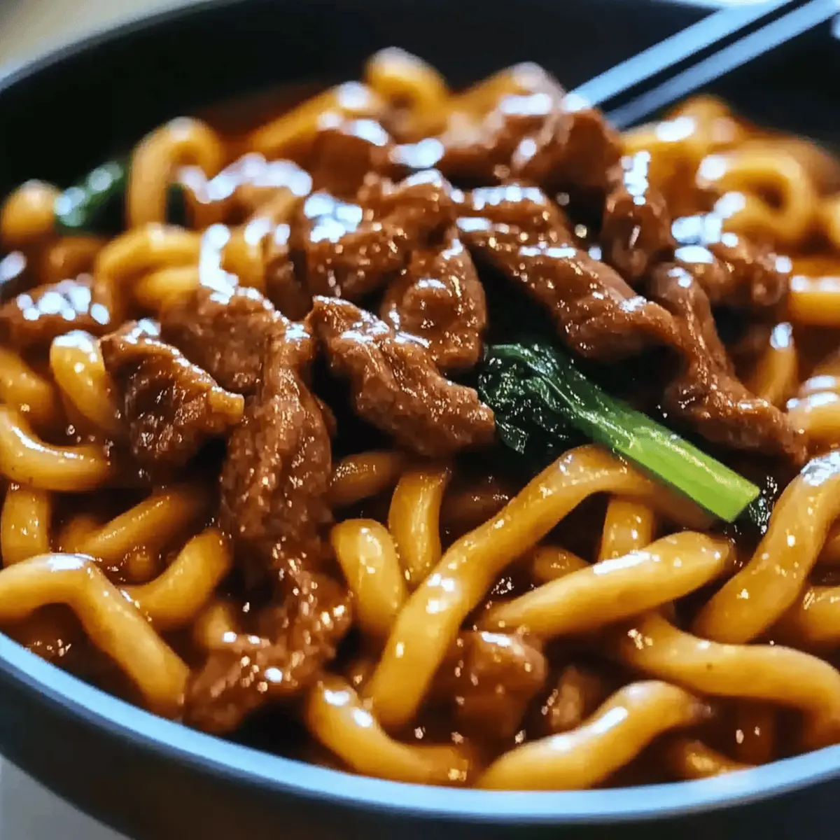 Bold and Savory Beef Black Pepper Udon in 30 Minutes