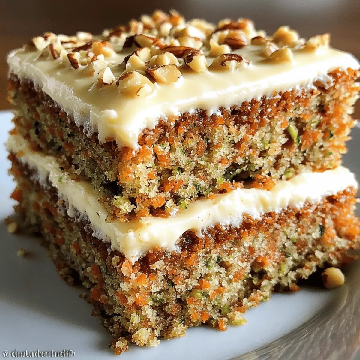 Delicious Carrot Zucchini Cake with Cream Cheese Frosting Recipe