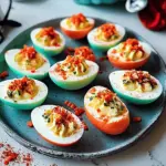 Halloween devilled eggs