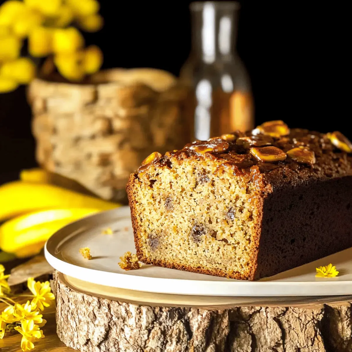 Moist Maple-Bourbon Banana Bread with Toffee Bliss