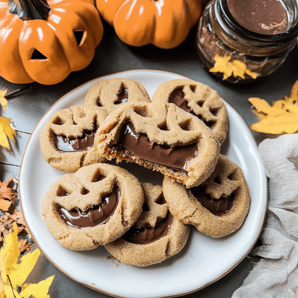 Delightful Milk Chocolate Stuffed Jack-O’-Lantern Cookies