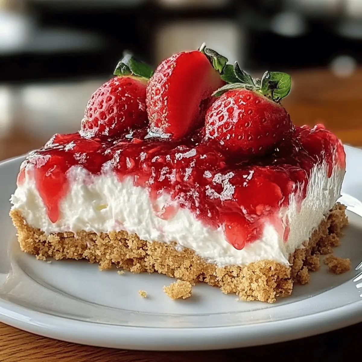 Delicious No-Bake Strawberry Crunch Cheese Cake to Savor