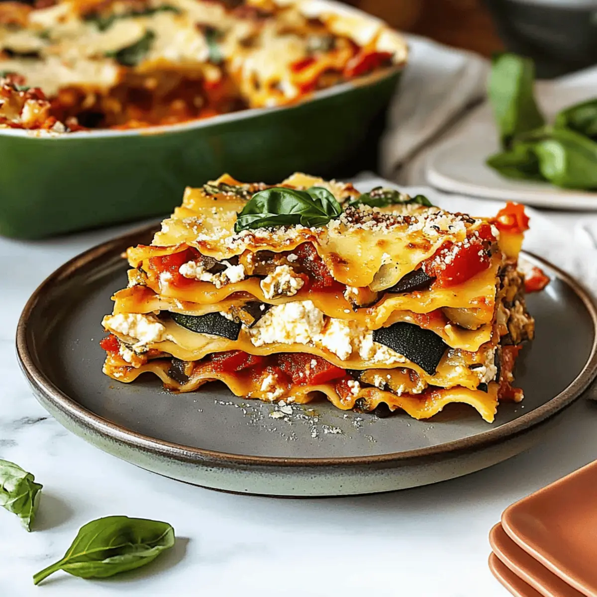 Savory Vegetarian Lasagna with Roasted Veggies Delight