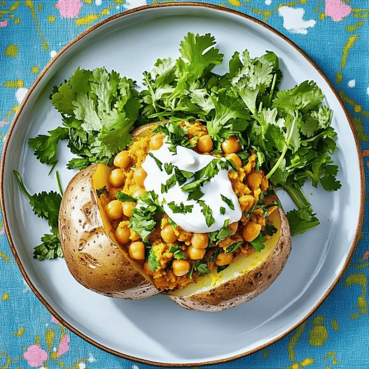 Curried Chickpea Loaded Potatoes for Heartwarming Comfort