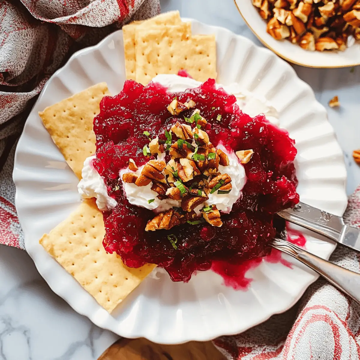 Sweet and Spicy Cranberry Cream Cheese Dip for Festive Fun
