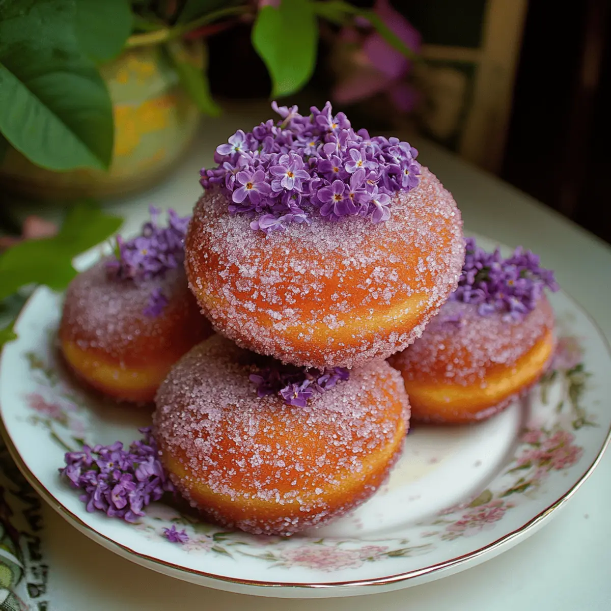Dreamweaver’s Lilac Donuts: Delightfully Floral Breakfast Treats
