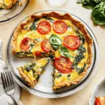 Tomato Basil Tortilla Quiche