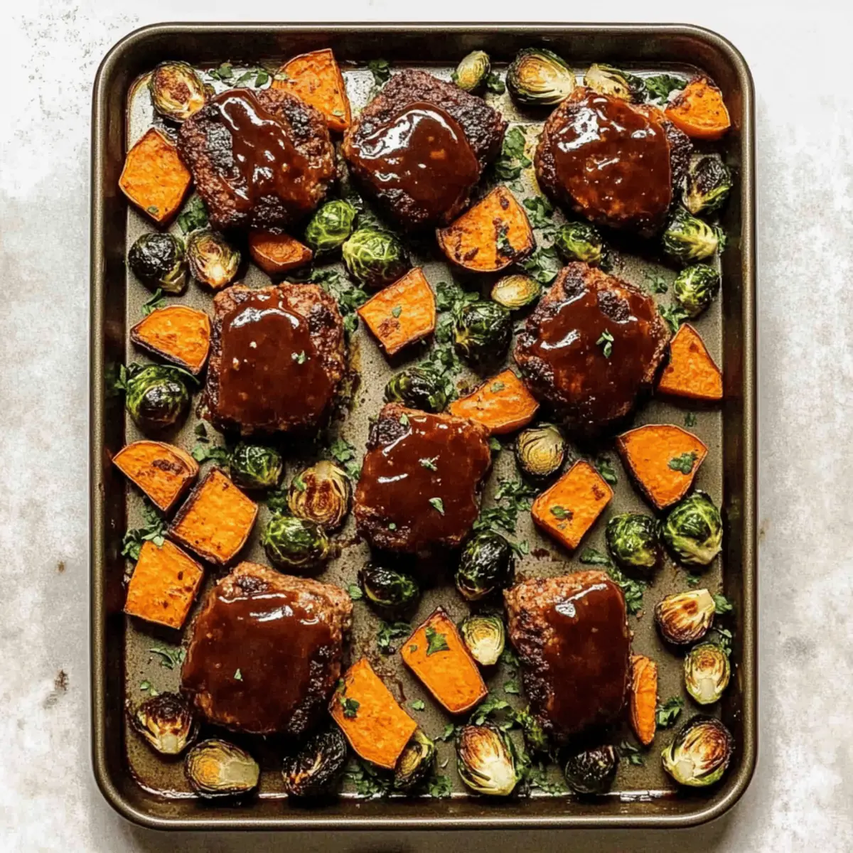 Sheet Pan Mini Meatloaf with Vegetables for Busy Nights
