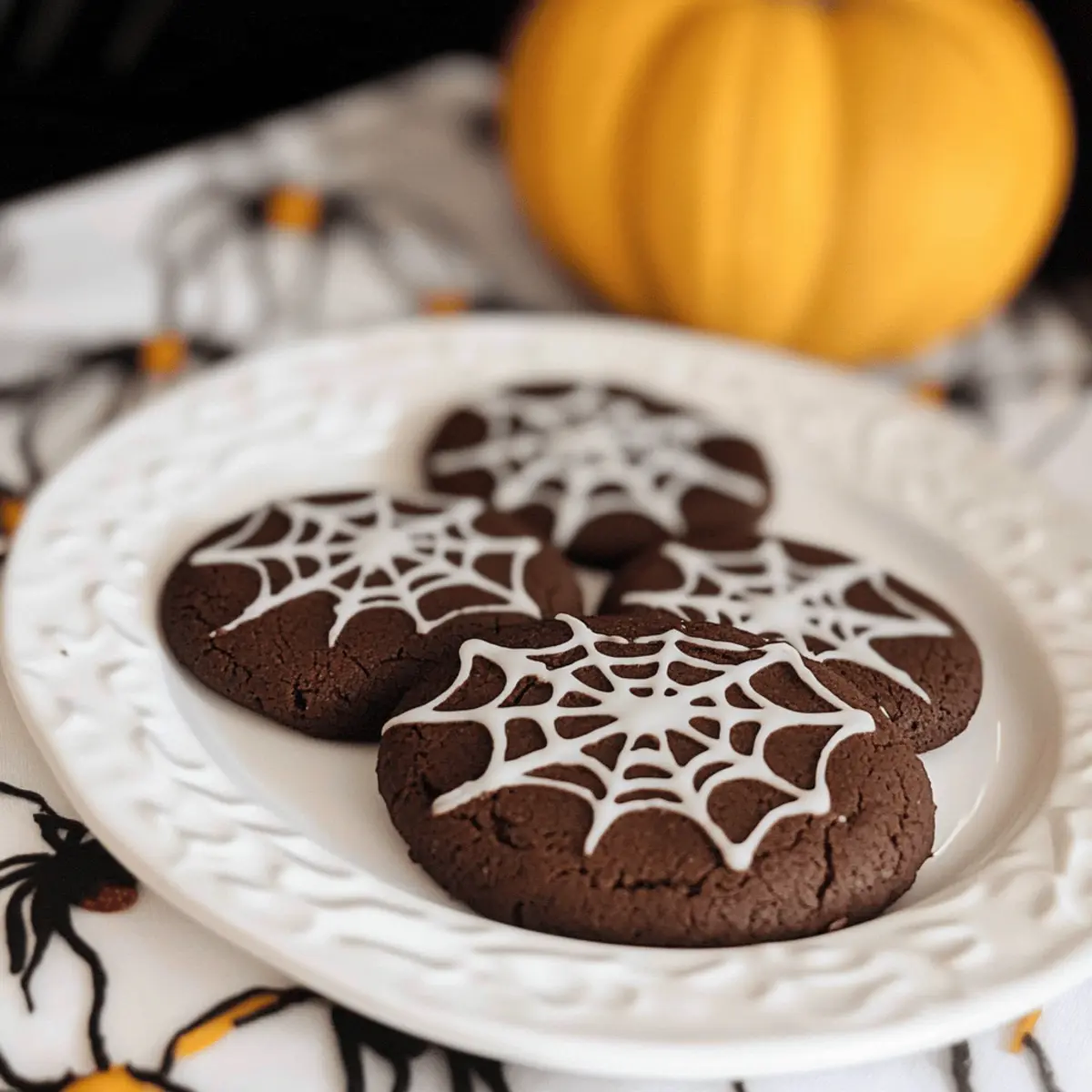 Delicious Spiderweb Chocolate Sugar Cookies for Halloween Fun