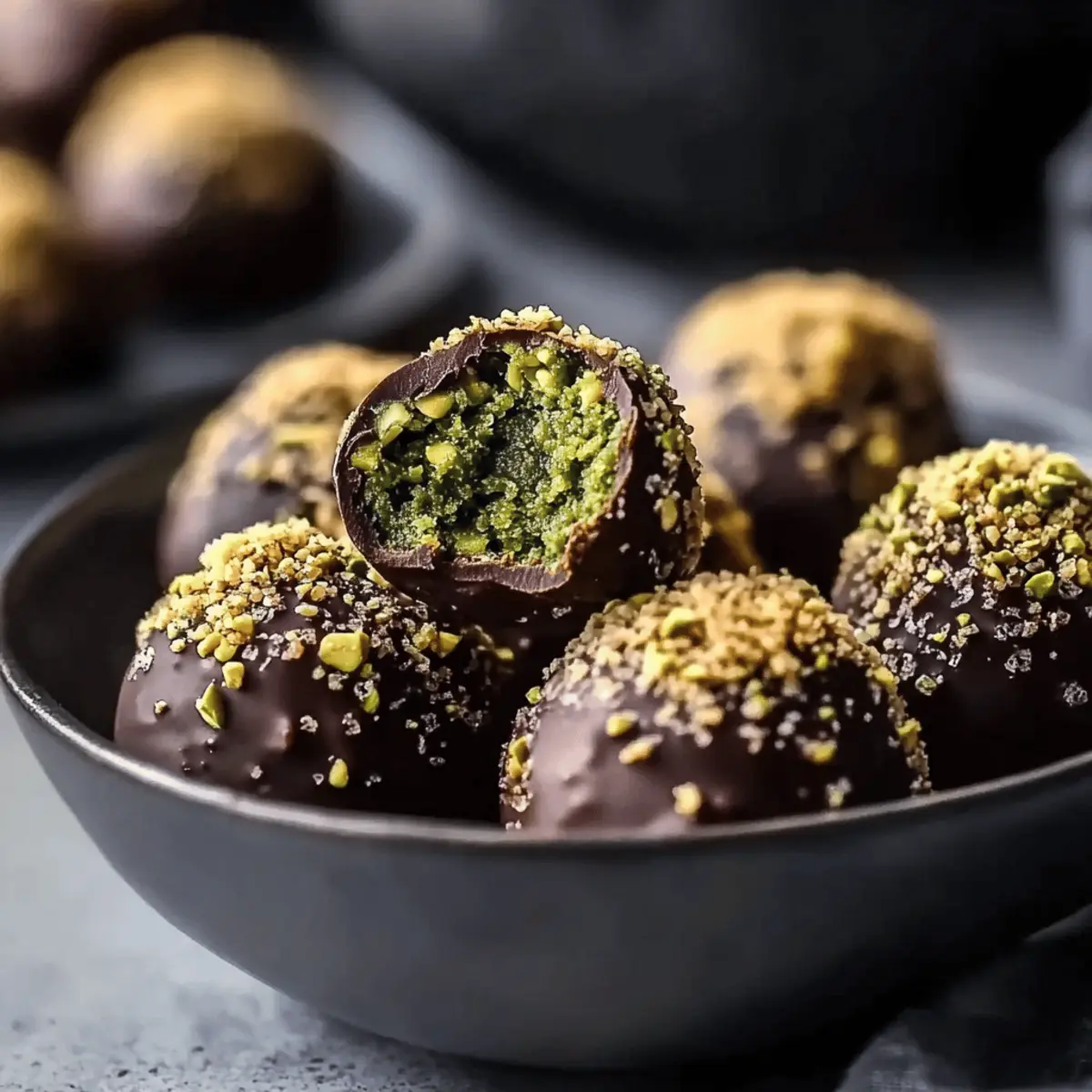 Indulge in Dubai Chocolate Balls with Creamy Pistachio Filling