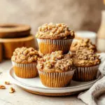 Brown Butter Apple Muffins with Cinnamon Pecan Streusel