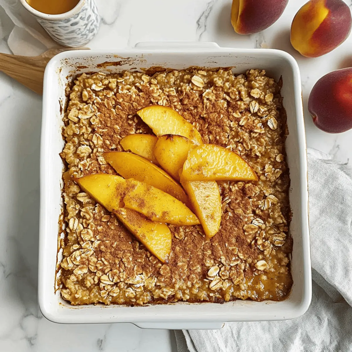 Irresistibly Sweet Peach Baked Oatmeal Under $1 Per Serving
