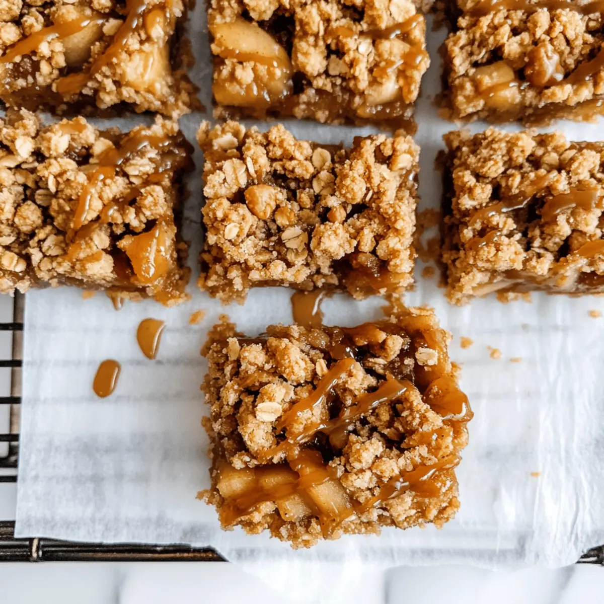 Sweet Apple Pie Bars with Salted Peanut Butter Caramel Bliss