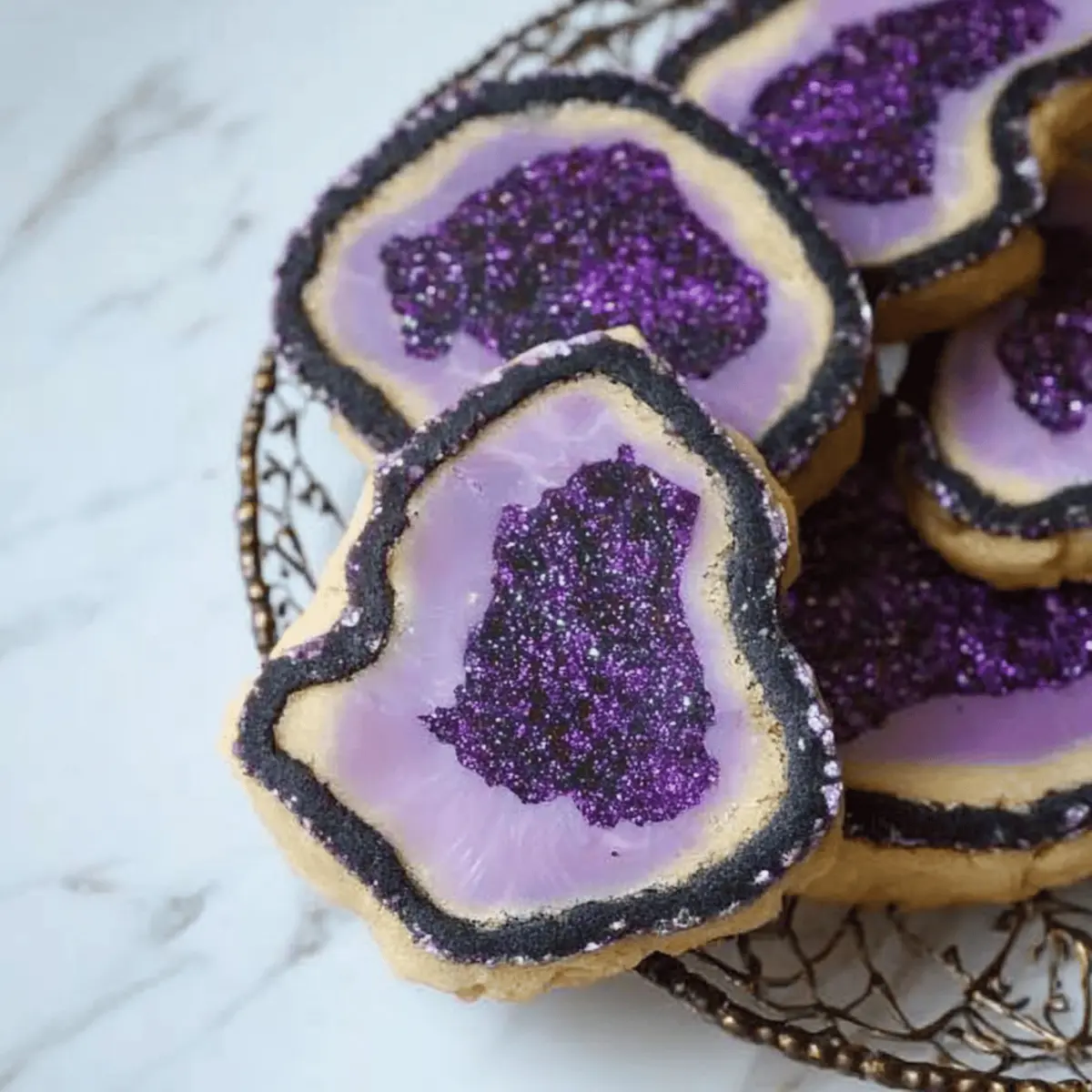 Delicious Geode Cookies That Sparkle with Sweetness