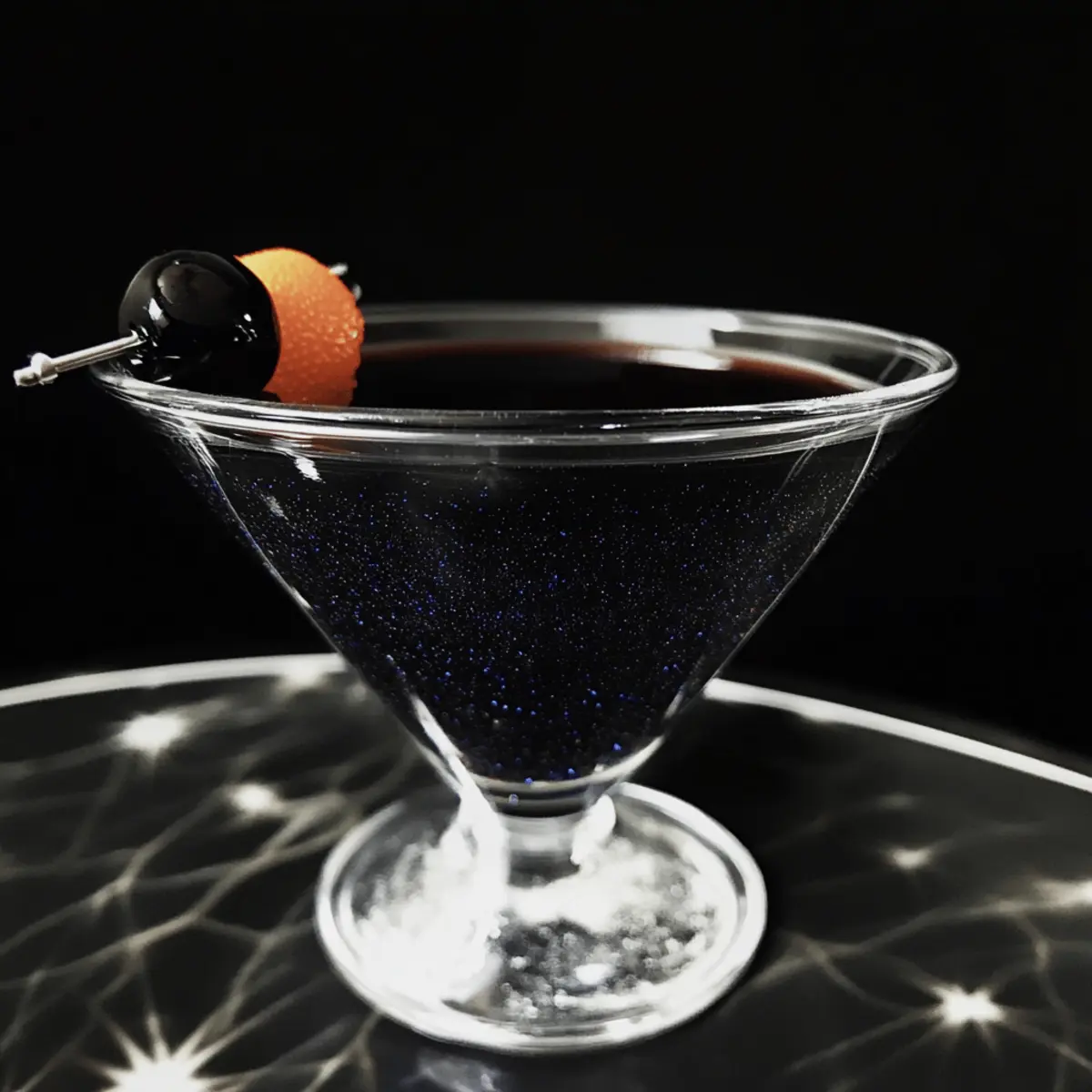 Spellbinding Black Magic Shimmering Cocktail Recipe for Halloween