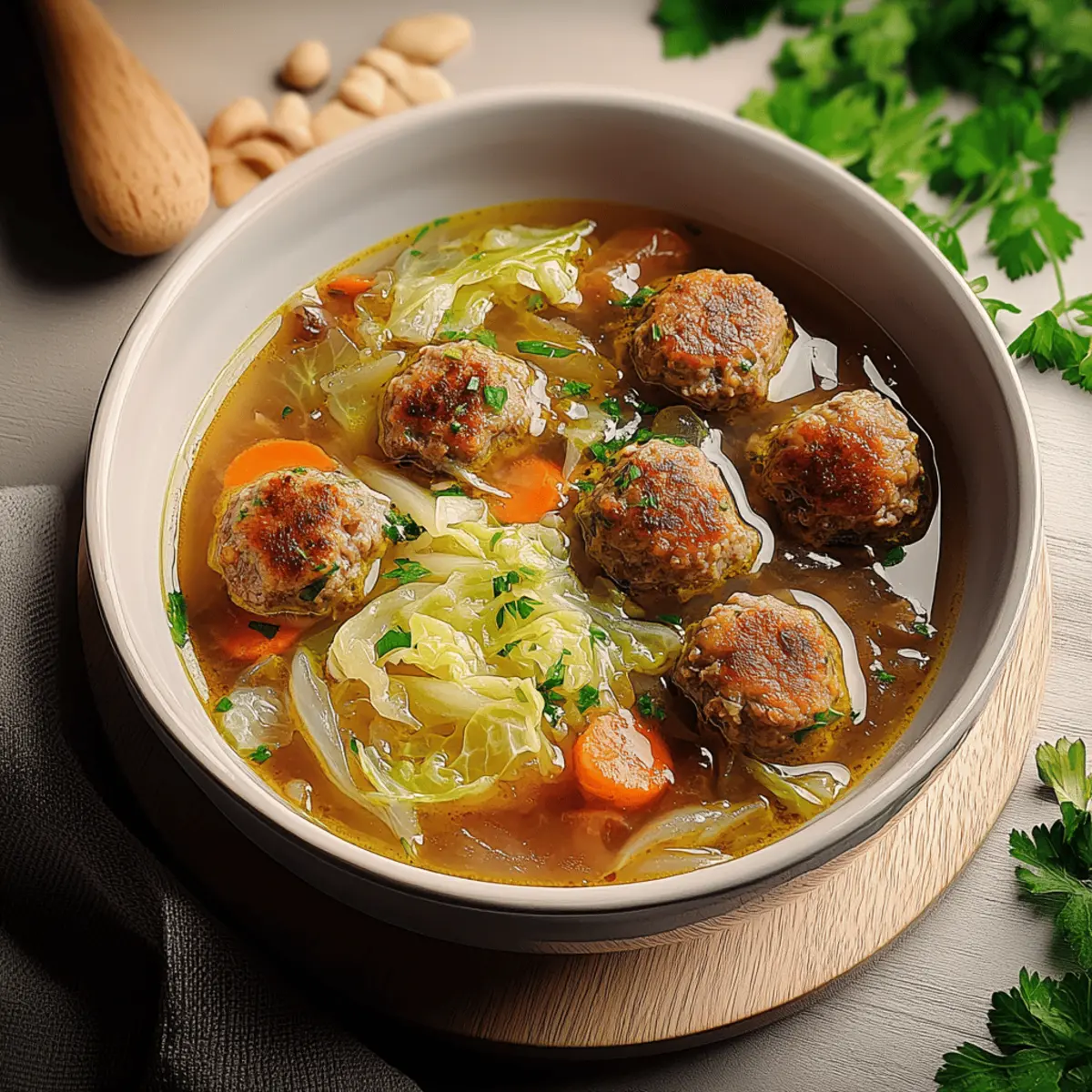 Comforting Cabbage Meatball Soup for Hearty Family Meals