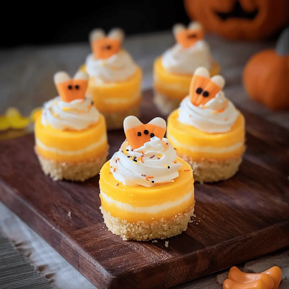 Candy Corn Mini Cheesecakes: A Fun Halloween Treat