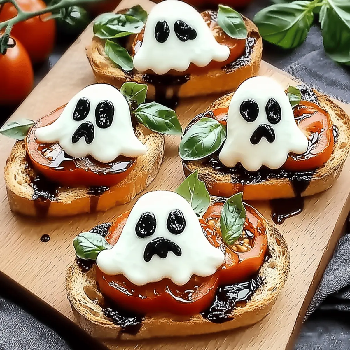 Delightful Caprese Crostini Ghosts for a Spooky Halloween Bite