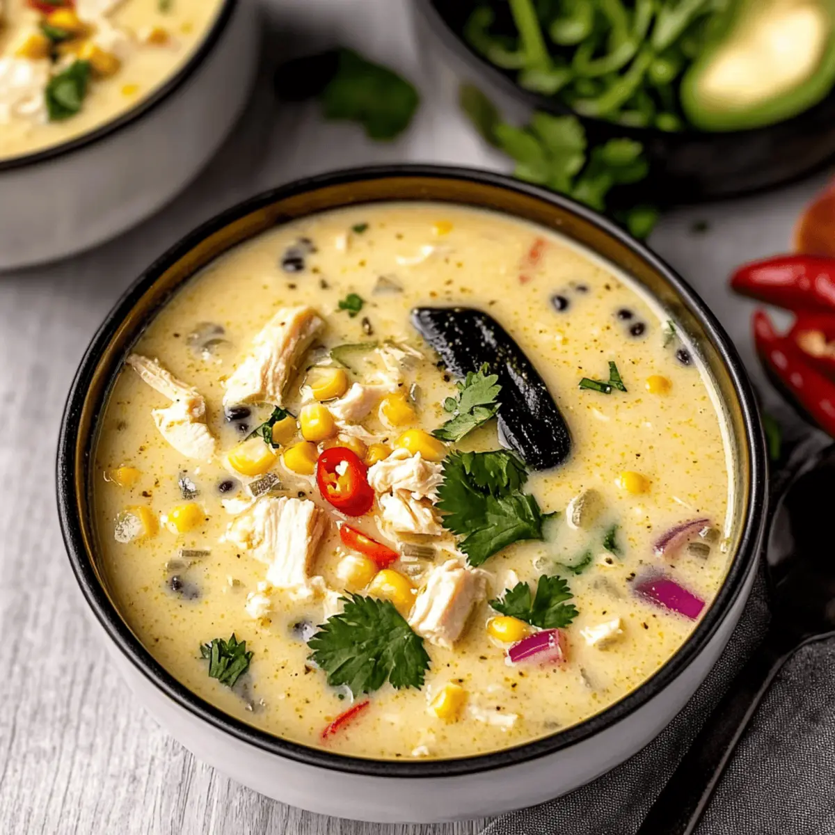 Creamy Chicken Poblano Soup to Warm Your Heart