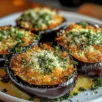 Garlic Herb Crusted Eggplant Slices